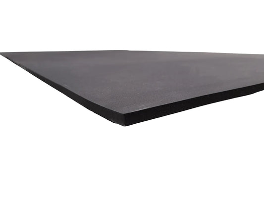 QS Rubber Mat 4'x6'x3/8" Straight Edge Mat - Black